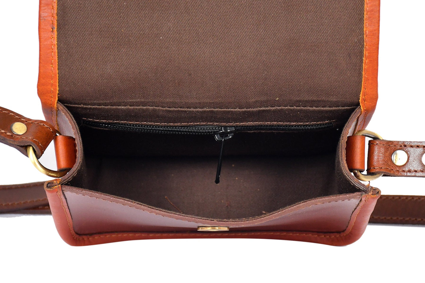 Brown color pure leather sling bag with glorious design for women and girls | Party wear, Art: BG-1155 Pack of 25