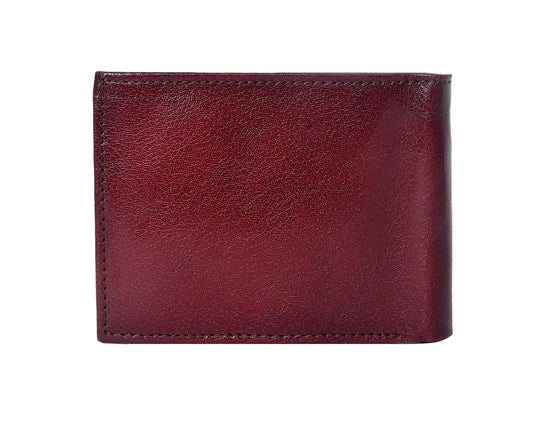 Burgundy Color Pure Leather Wallet For Men, Art:- LA-1391 Pack of 50