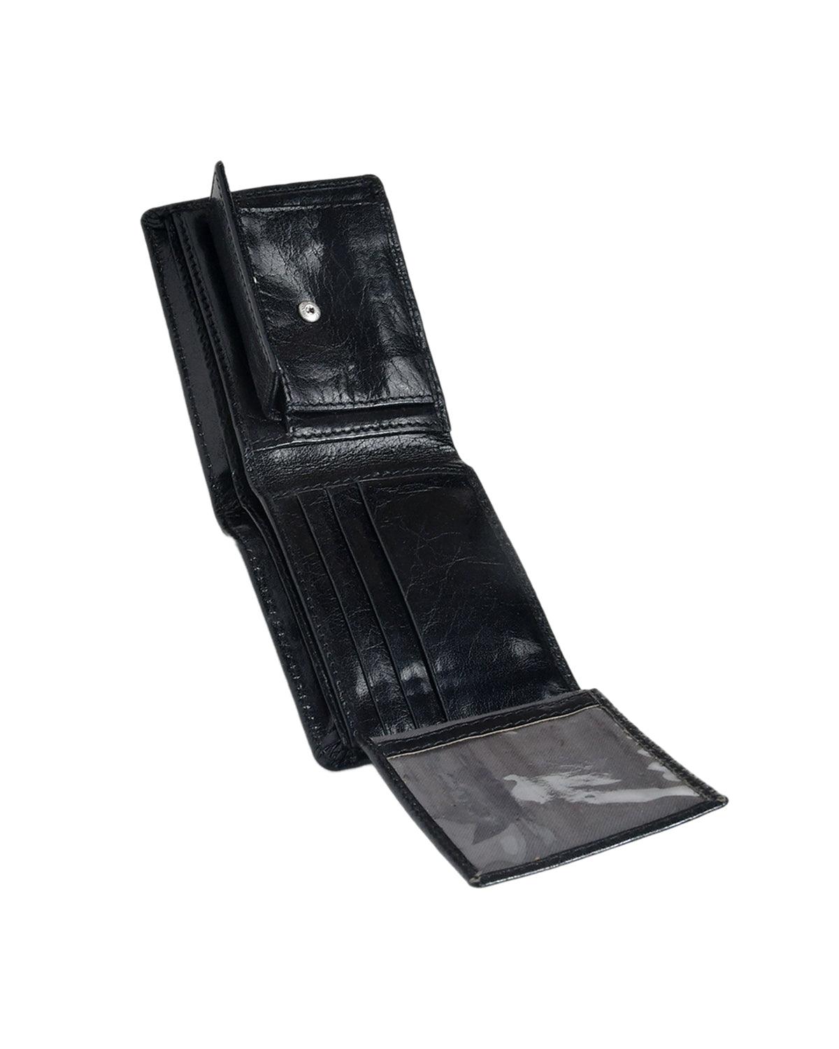 Black Color Pure Leather Wallet For Men, Art:- LA-1398 Pack of 50