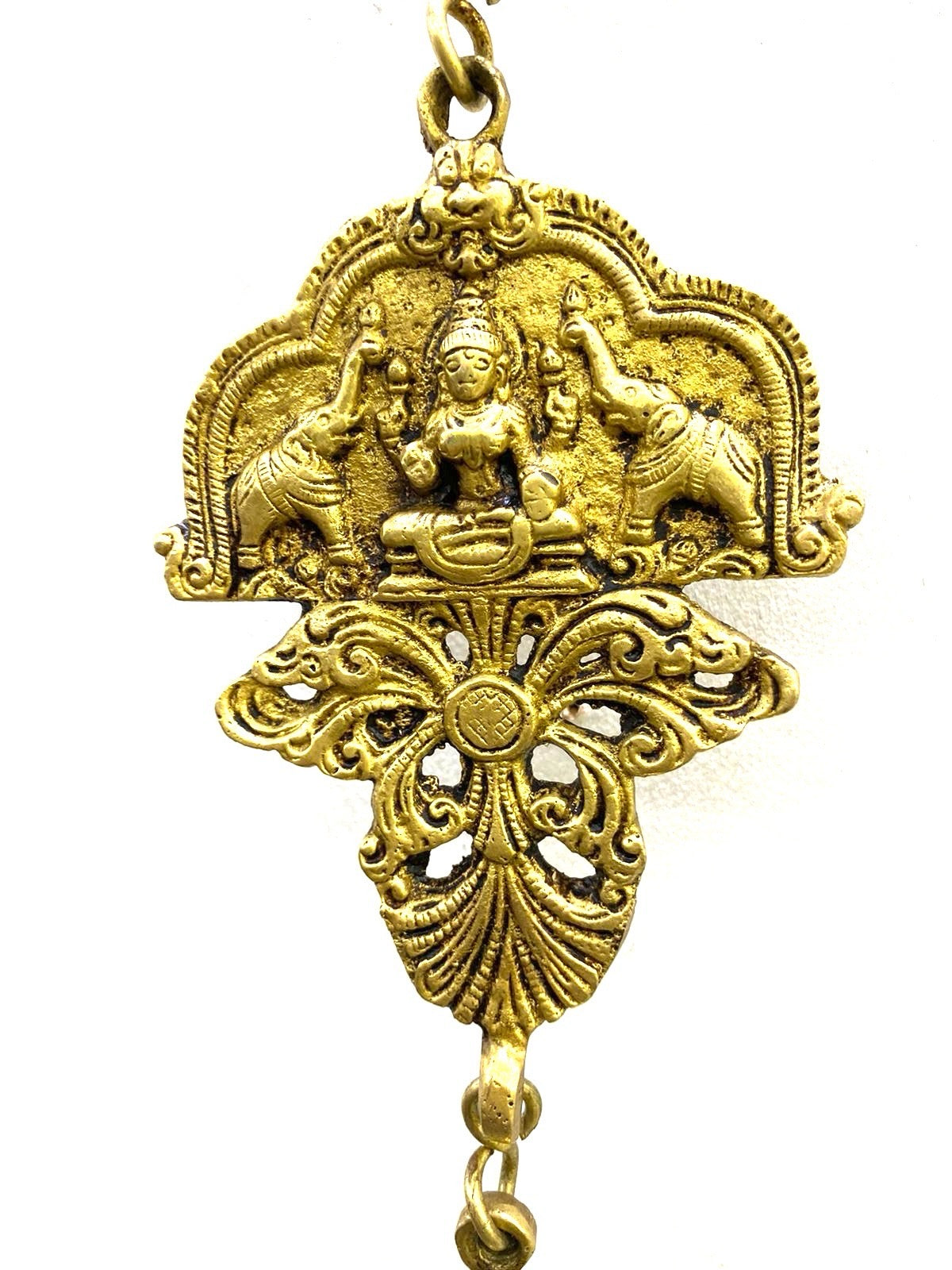 Hanging 7 Brass Diya Peacock Designed With Bells Temple Décor By Tamrapatra Pack of 25