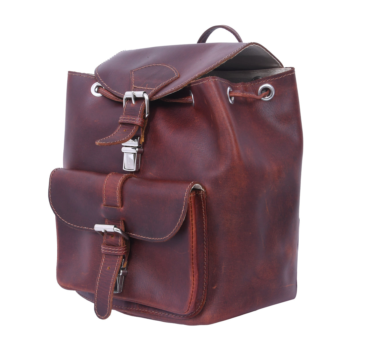 Elegant Brown Leather Backpack: A Timeless Fashion Statement. Art: BG-1277 Pack of 25