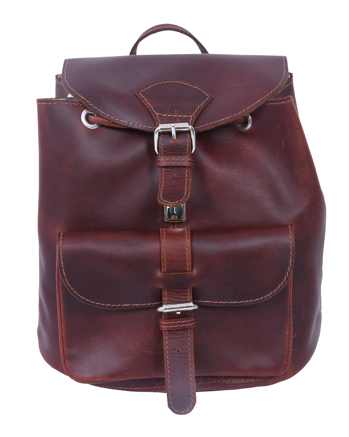 Elegant Brown Leather Backpack: A Timeless Fashion Statement. Art: BG-1277 Pack of 25