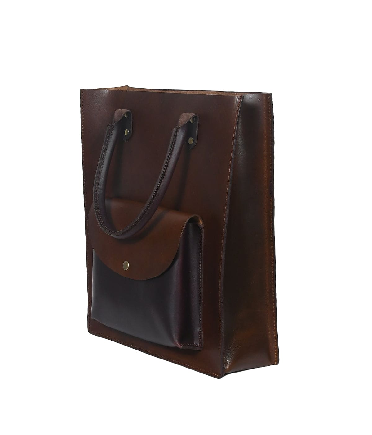Elegance in Brown: Discover Our Exquisite Brown Leather Shopper Bag. Art: BG-1406 Pack of 25