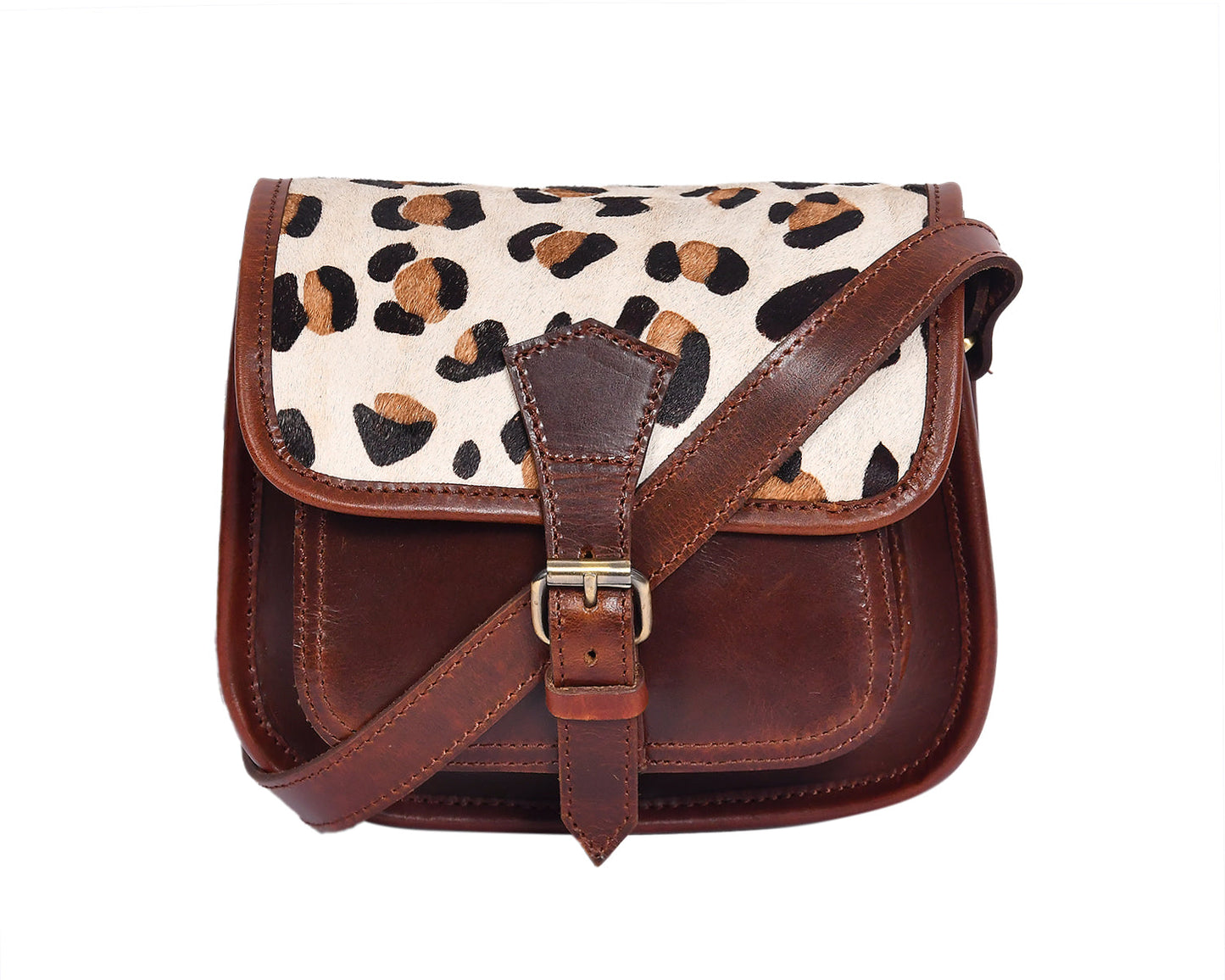 Wild Elegance: Sling Bag with Printed Hair on Leather. Art: BG-1441 Pack of 25