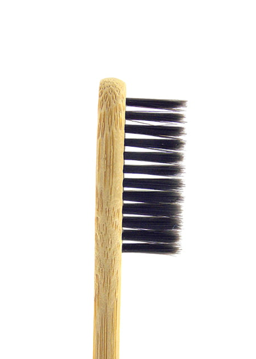 Bamboo Toothbrush Charcoal Adult - Soft (Pack of 2) Pack of 50