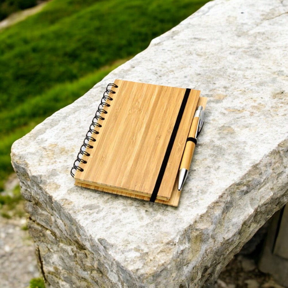 Bamboo Notepad with Pen (Pack of 4)