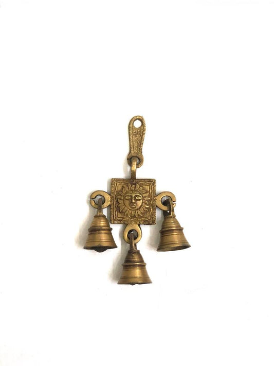 3 Bell Wall Hangings Handcrafted Brass Artware In Various  Designs Tamrapatra Pack of 50