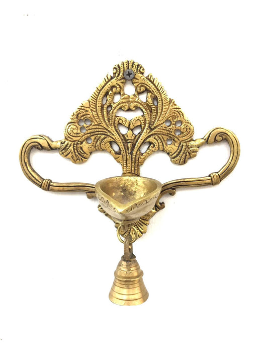 Brass Hanging Lamps Diya Wall For Temple Pooja Room Décor By Tamrapatra Pack of 50