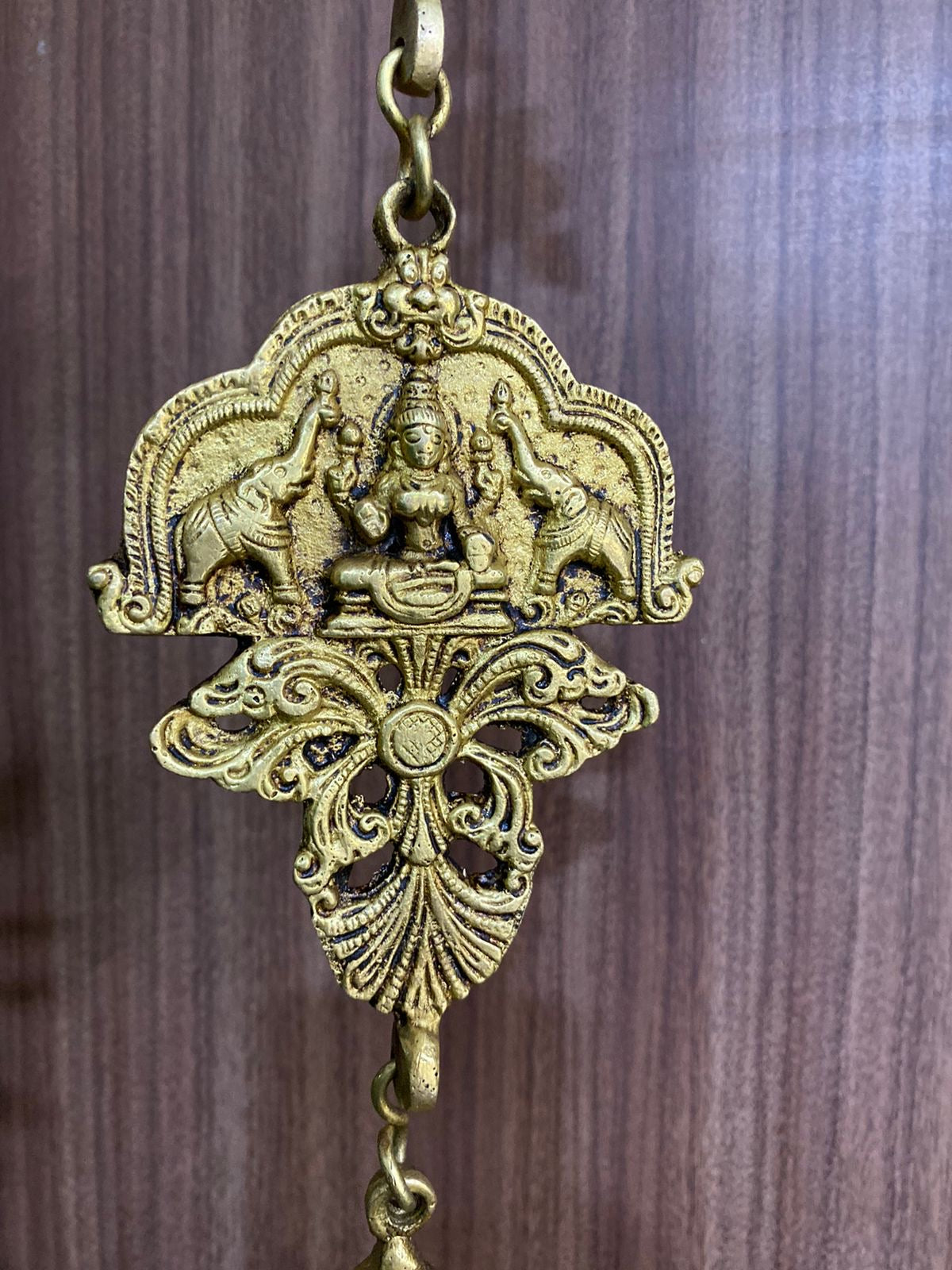 Hanging 7 Brass Diya Peacock Designed With Bells Temple Décor By Tamrapatra Pack of 25