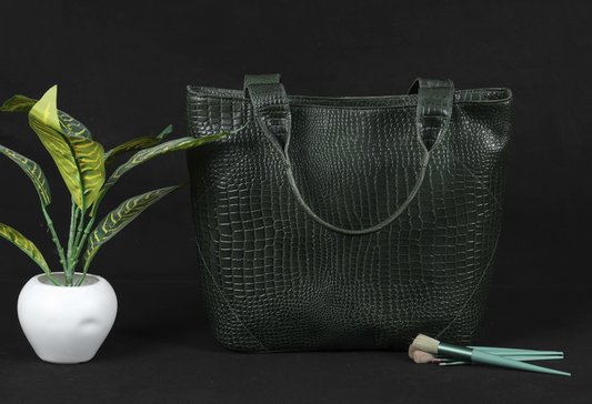 New celtic premium Elegance in Leather Tote Bag with Leather Accents. Art: BG-1387 Pack of 25