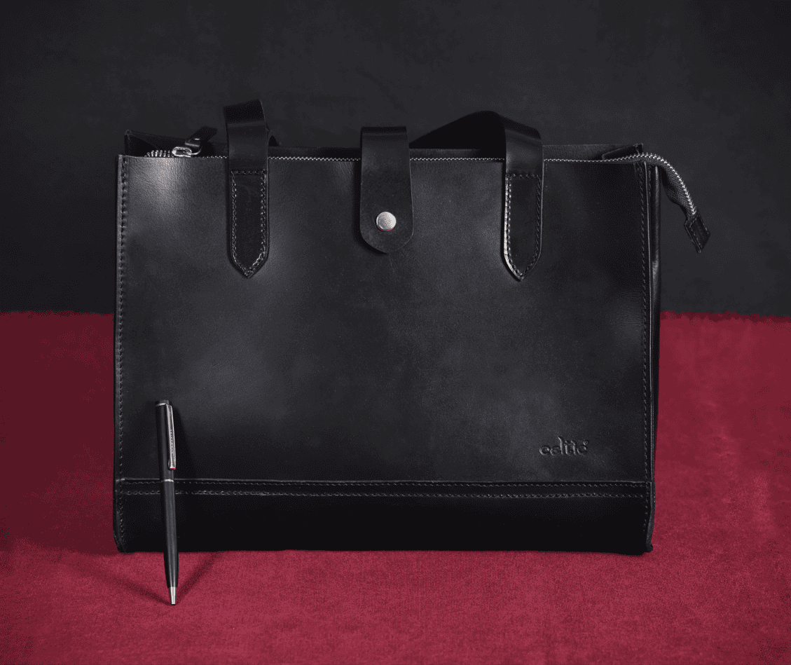 Celtic premium Elegant Brown Leather Tote Bag, Art: BG-1407 Pack of 25