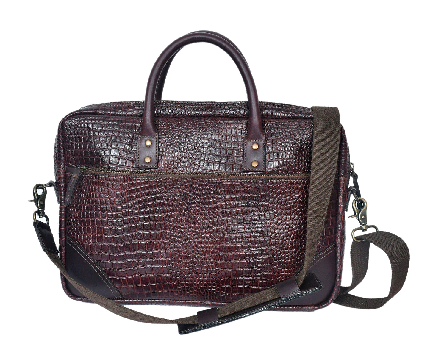 Timeless Elegance: Croco Leather Messenger Bag for Fashion-Forward Individuals. Art: BG-1536 Pack of 25