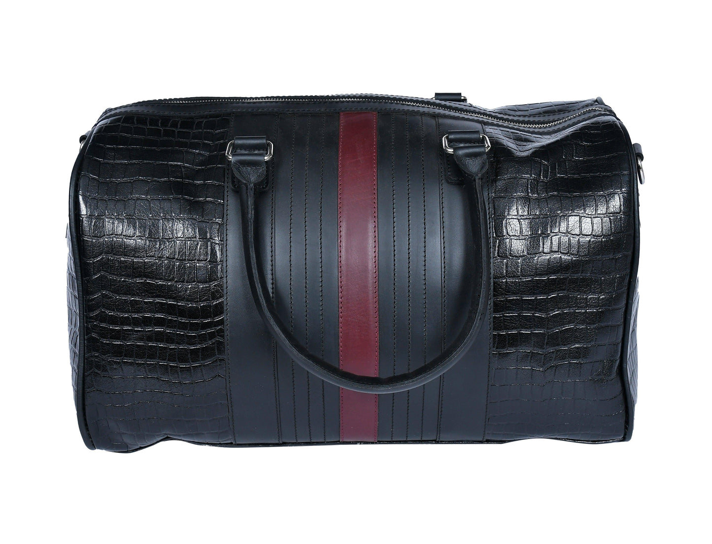 Black Color Pure Leather Duffel Bag for Travelling | Handmade Weekender Bag. Art: BG-1712 Pack of 25