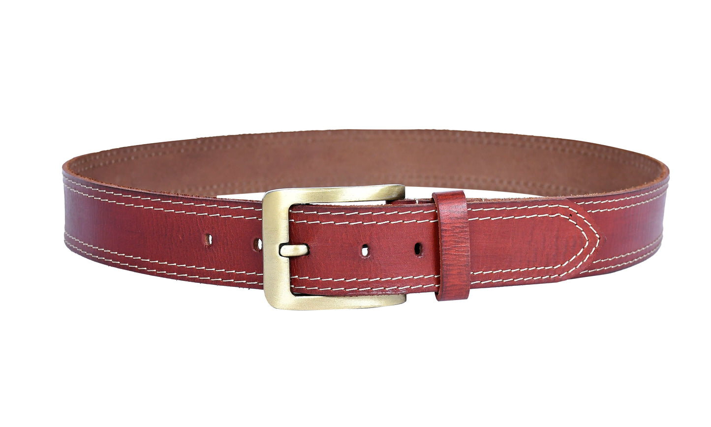 Premium Red Leather Belt, Art: LB-805 Pack of 50