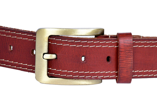 Premium Red Leather Belt, Art: LB-805 Pack of 50