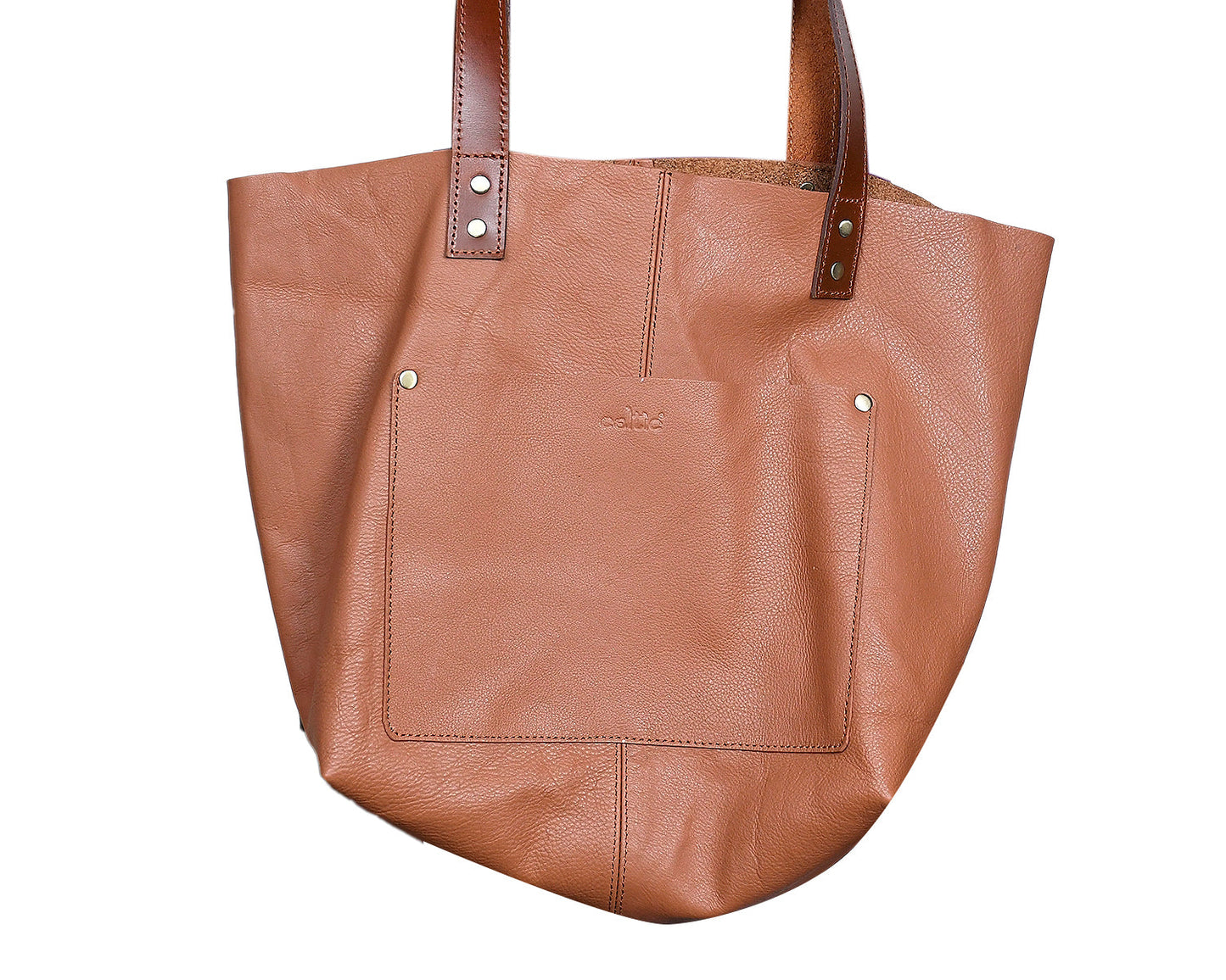 Timeless Elegance: Tan Leather Tote Bag. Art: BG-1547 Pack of 25