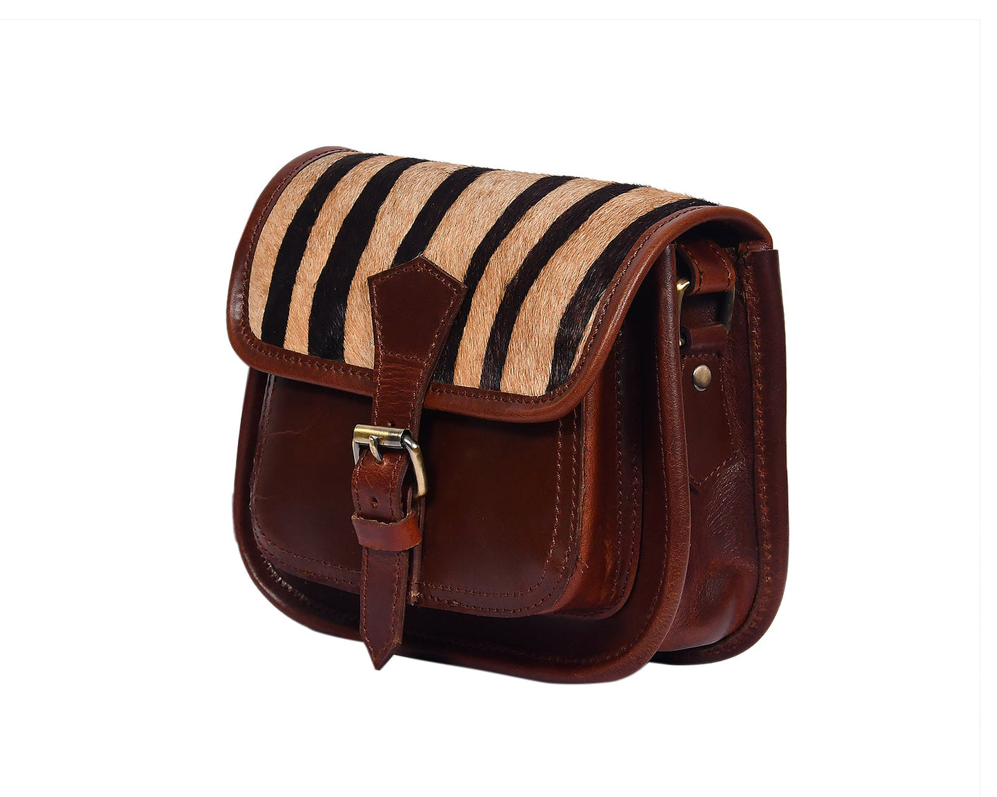 Elevate Your Style with our Printed Hair on Leather Sling Bag. Art: BG-1442 Pack of 25