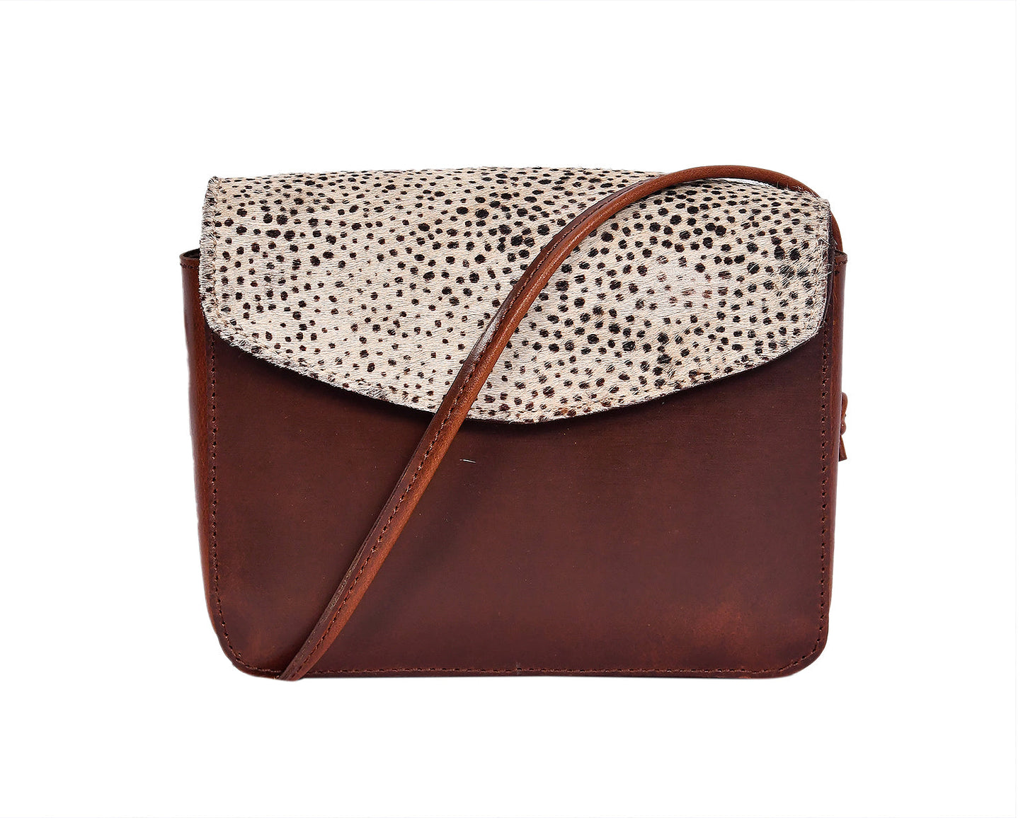 Fashion-forward Sling Bag with Printed Hair on Leather. Art: BG-1446 Pack of 25