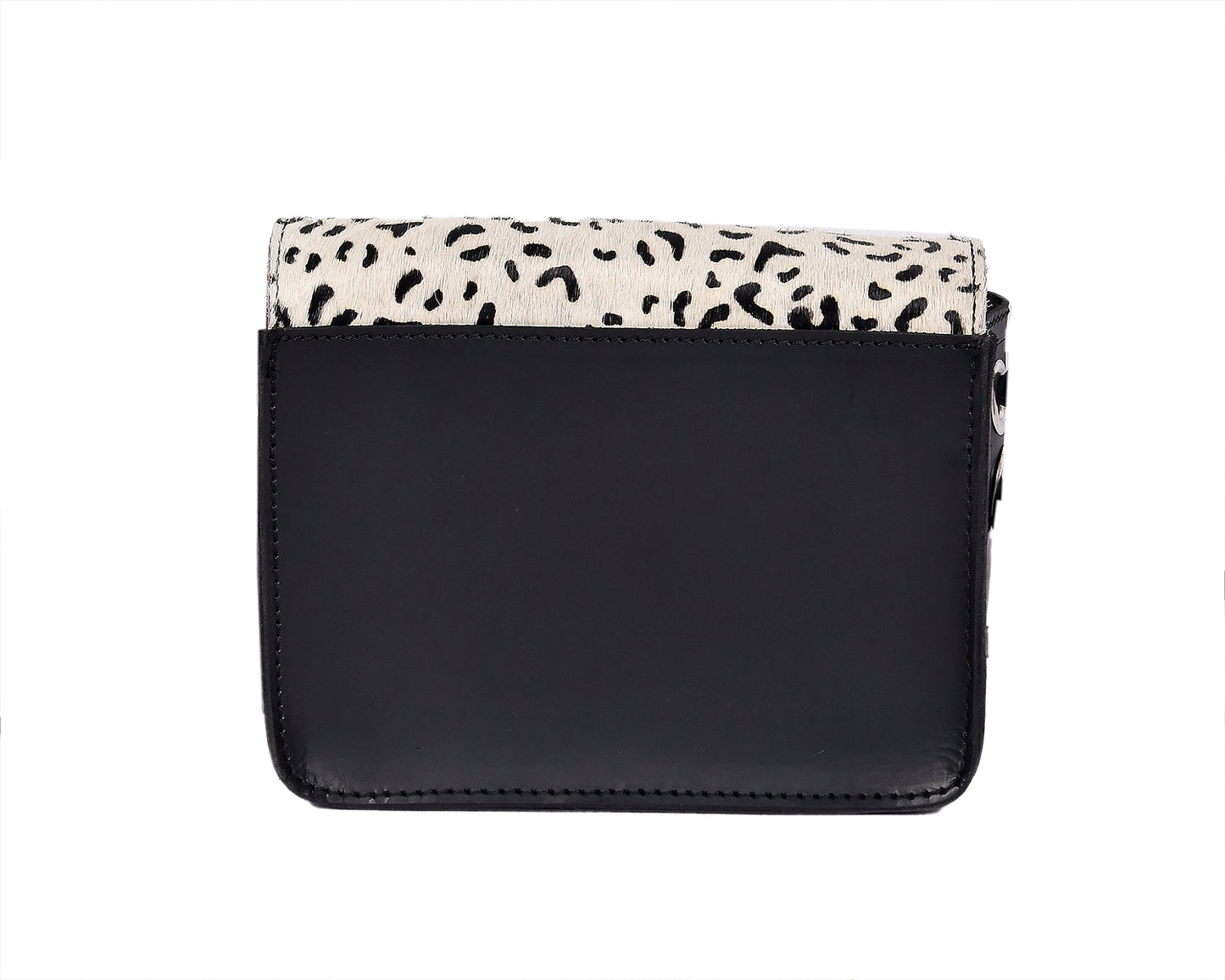 Elegance and Versatility Combined Black Leather Sling Bag with Printed Hair-On. Art: BG-1449 Pack of 25