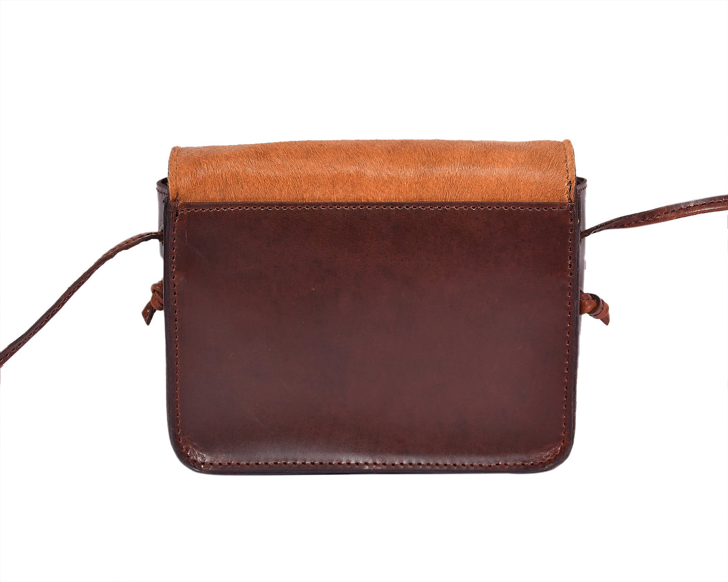 Elevate Your Style with our Brown Leather Sling Bag with Hair-On Detailing. Art: BG-1450 Pack of 25