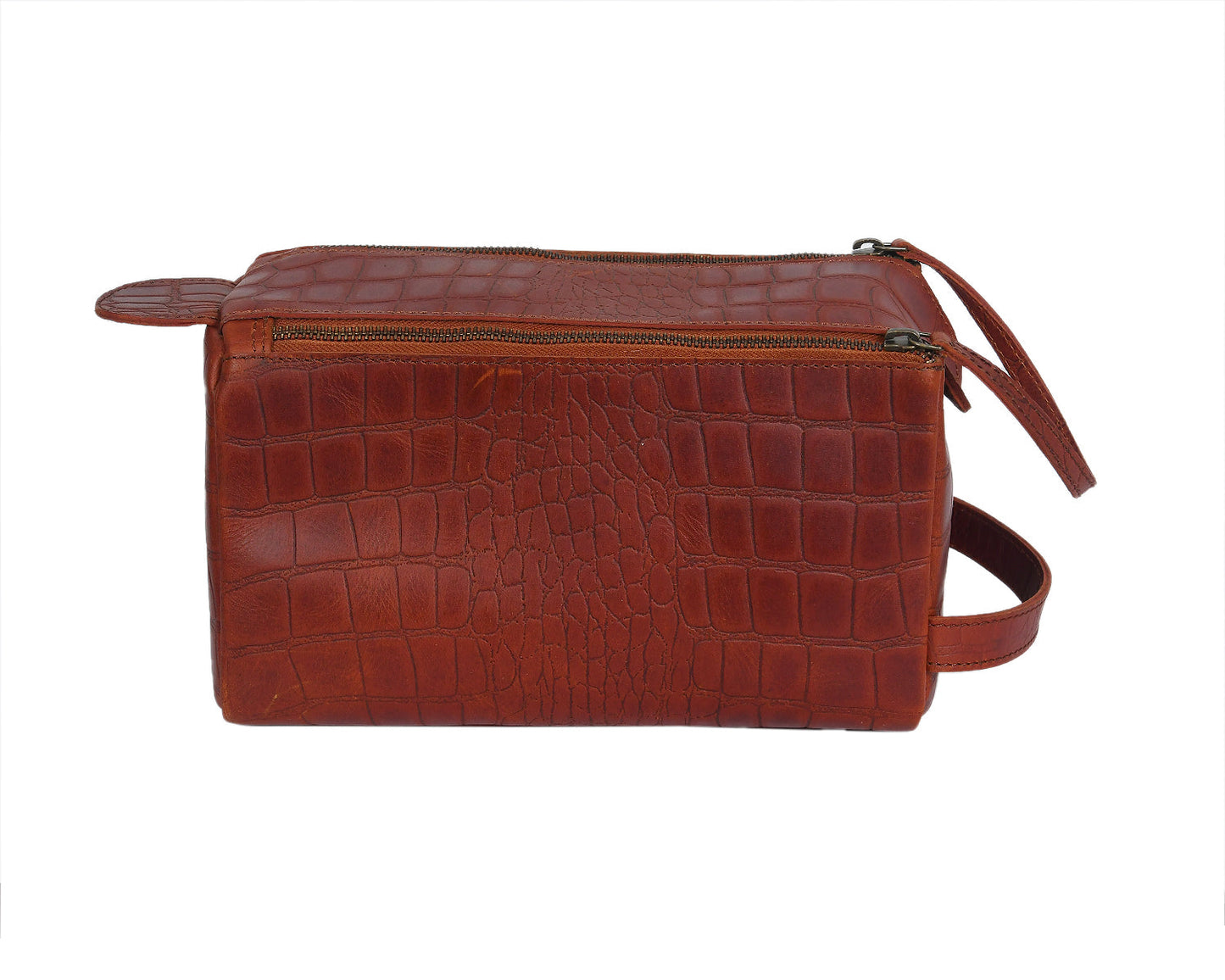 Luxury Brown Leather Toilet Bag: Organize in Style. Art: BG-1395 Pack of 25
