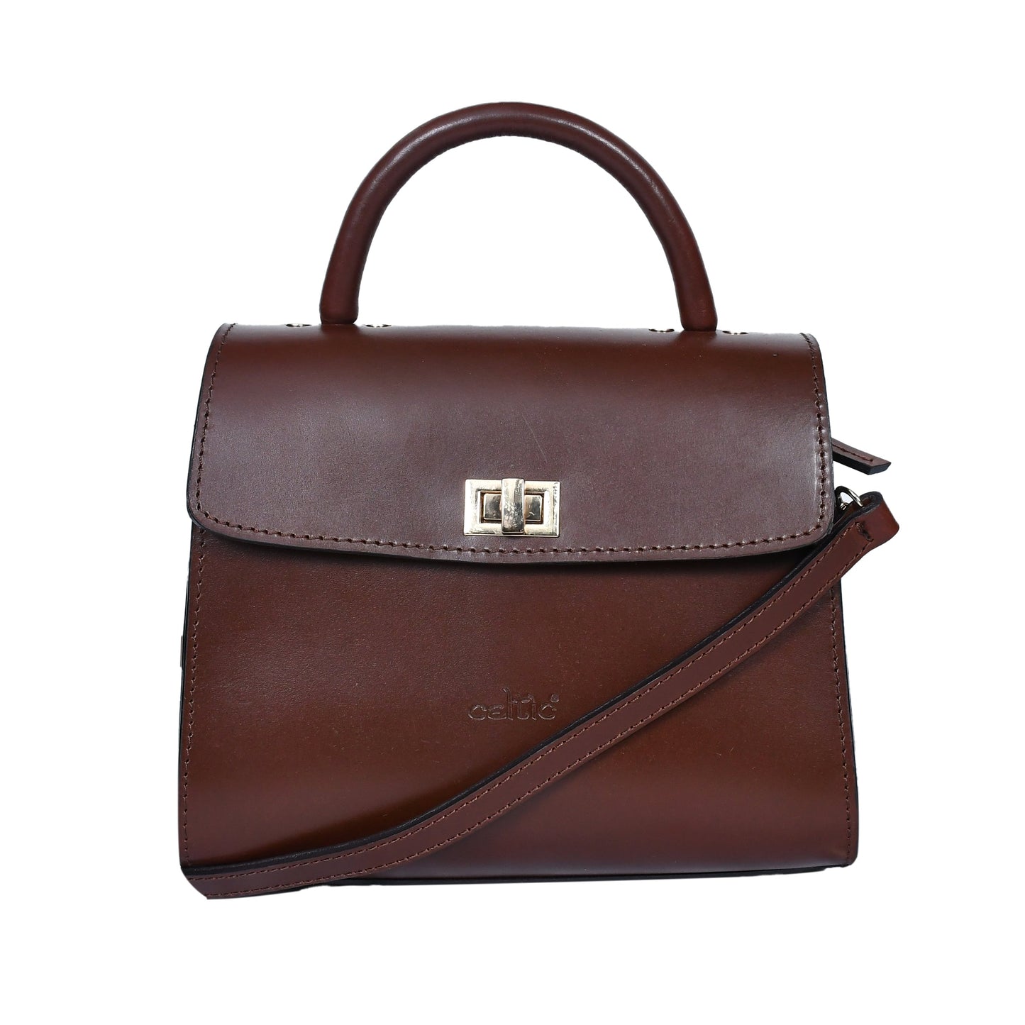Brown color pure leather sling bag for girls and women with glorious finished work. Art: BG-1566 Pack of 25