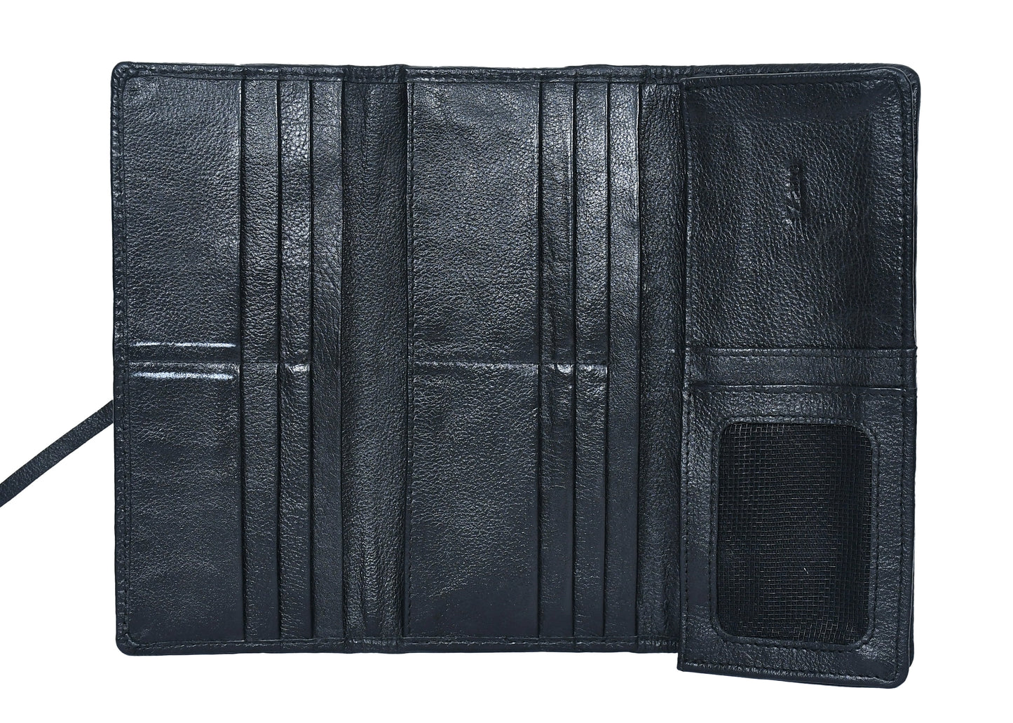 Black color pure leather clutch with glorious finished work. Art: BG-1728 Pack of 25