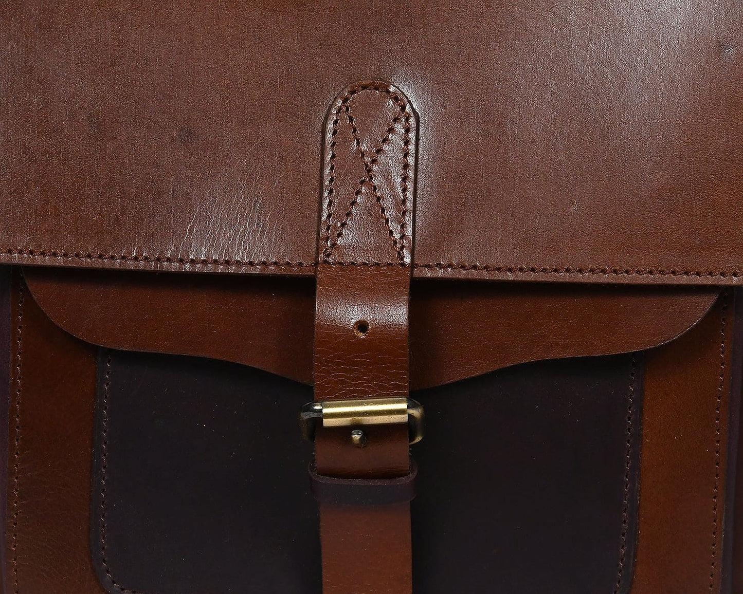 Premium Black and Brown Leather Backpack. Art: BG-1416 Pack of 25