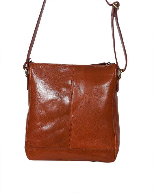 Elevate Your Style with our Tan Leather Sling Bag. Art: BG-1402 Pack of 25