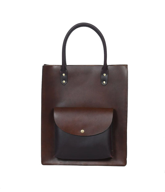 Elegance in Brown: Discover Our Exquisite Brown Leather Shopper Bag. Art: BG-1406 Pack of 25