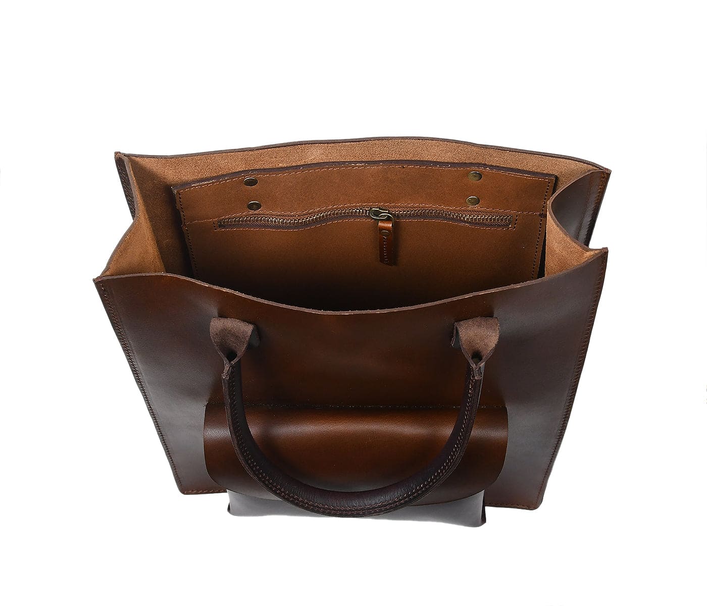Elegance in Brown: Discover Our Exquisite Brown Leather Shopper Bag. Art: BG-1406 Pack of 25