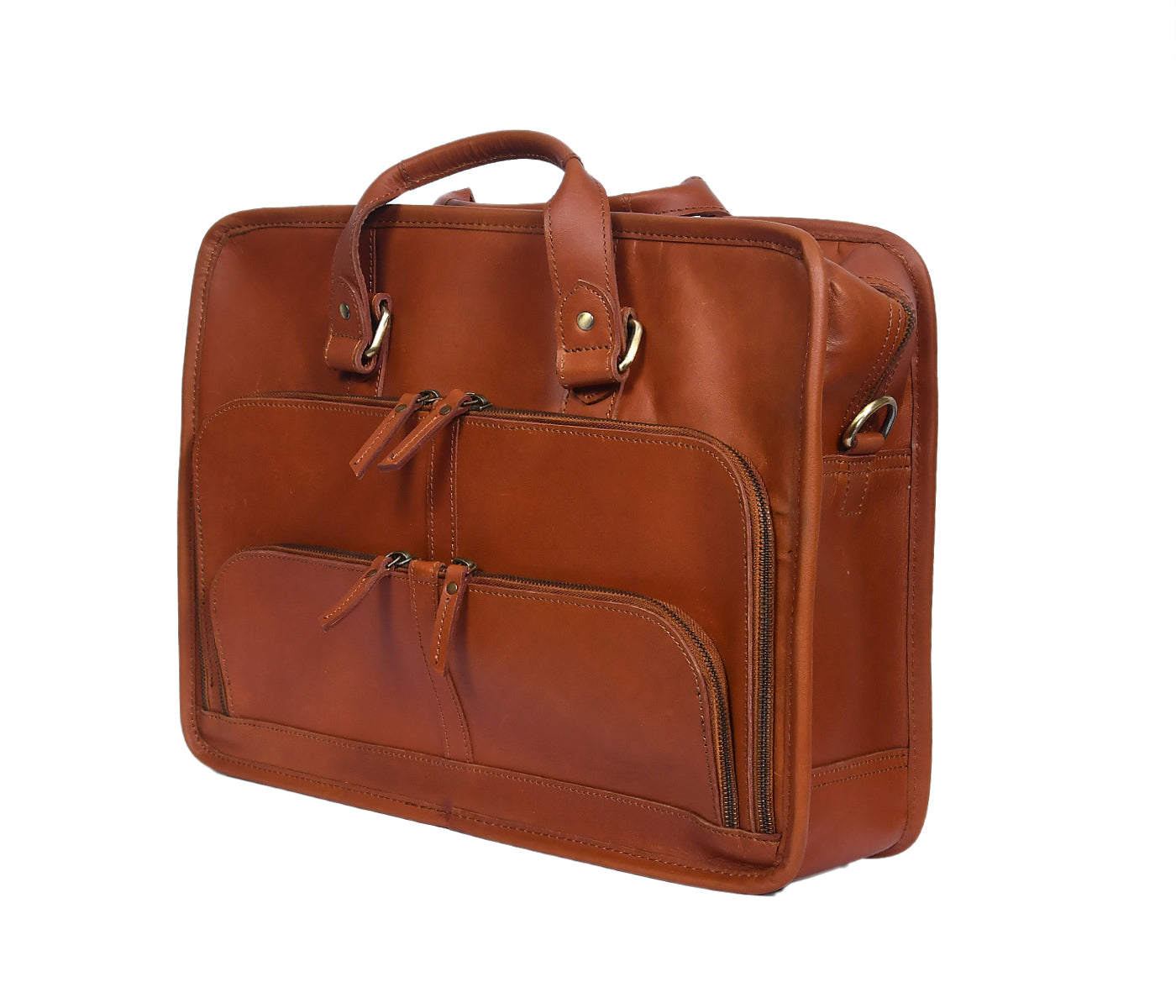 Stylish Tan Messenger Bag with Abundant Storage and Multiple Zip Compartments, Art: BG-1435 Pack of 25