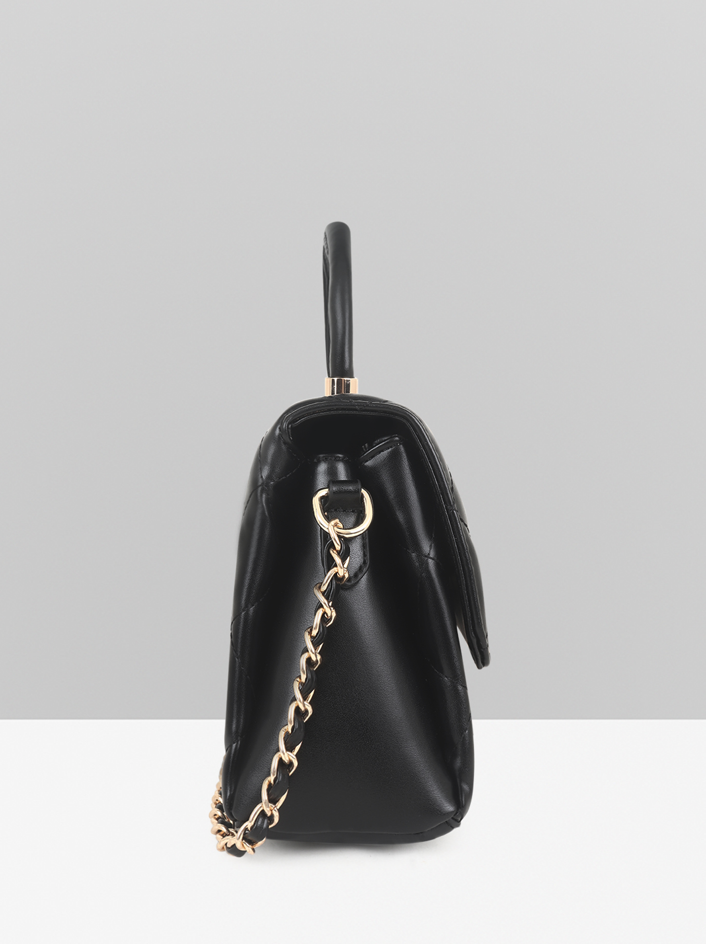 Premium Synthetic Black Handbag – Elegant, Durable & Timeless Accessory, ART:-DK-2011 Pack of 25