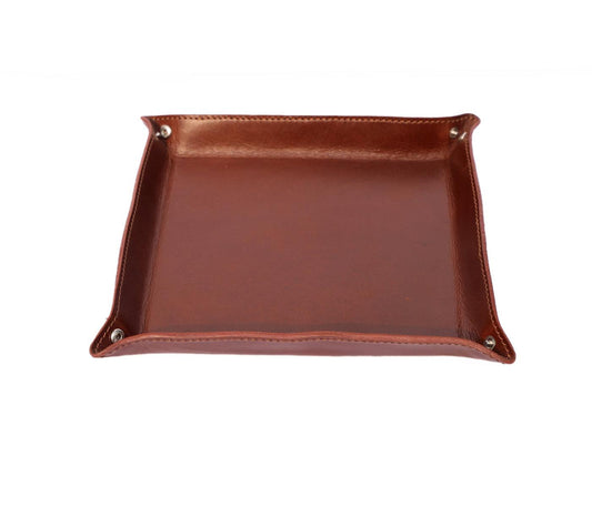 Brown Color Pure Leather Tray For Office Use Pack of 50