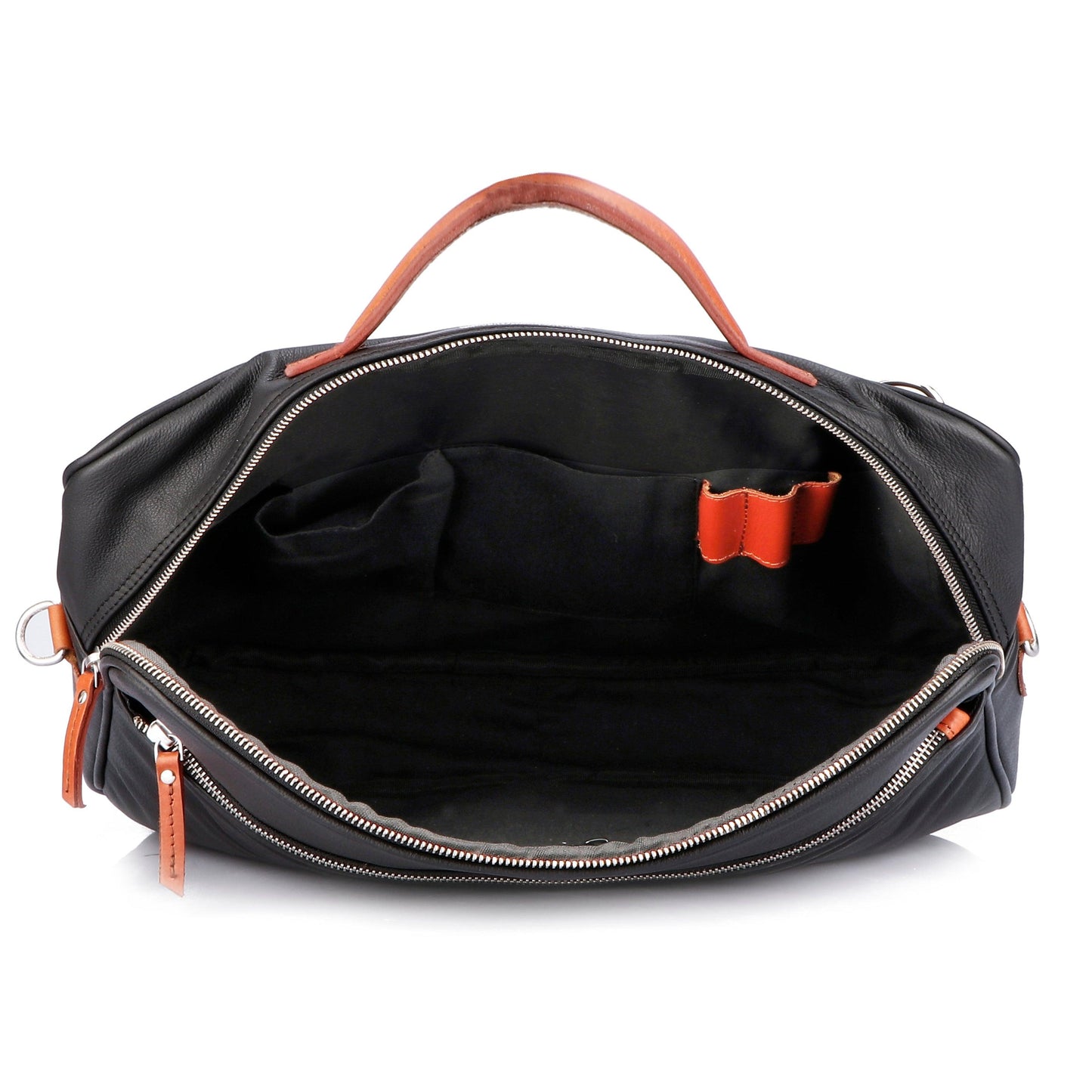 Black color pure leather laptop bag for office use with delightful and elegant look, Art: BG-1710 Pack of 25