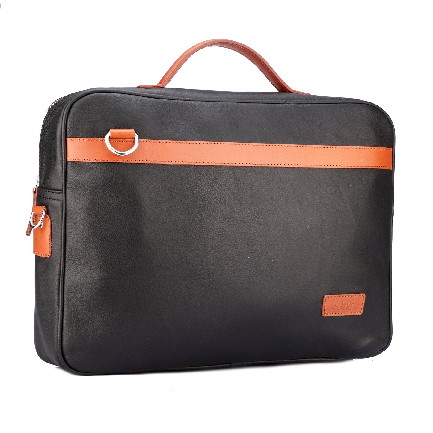 Black color pure leather laptop bag for office use with delightful and elegant look, Art: BG-1710 Pack of 25