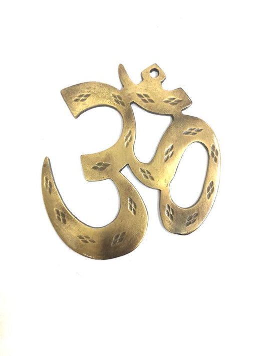 Brass Hanging Om Symbol Of Meditation For Vastu Decoration By Tamrapatra Pack of 50