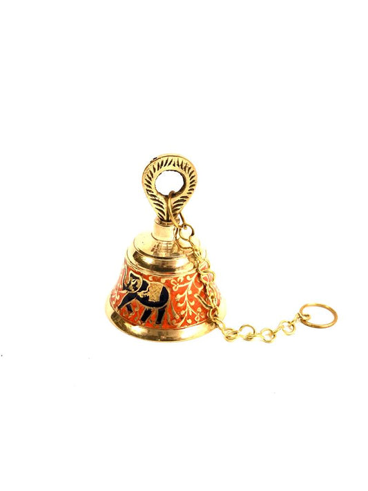 Premium Colorful Brass Bells To Enhance Your Pooja Room Model C Tamrapatra Pack of 50