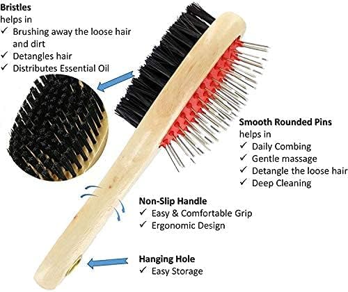 Bamboo Deshedding Brush for Dogs and Cat Pack of 50