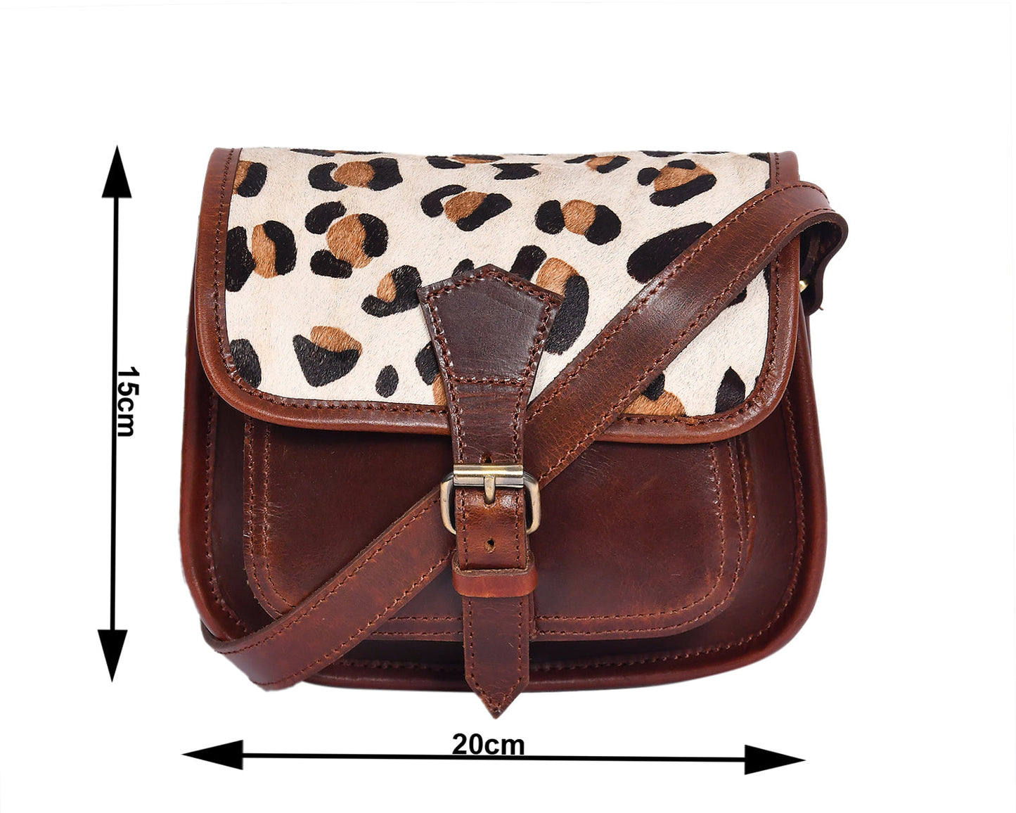 Wild Elegance: Sling Bag with Printed Hair on Leather. Art: BG-1441 Pack of 25