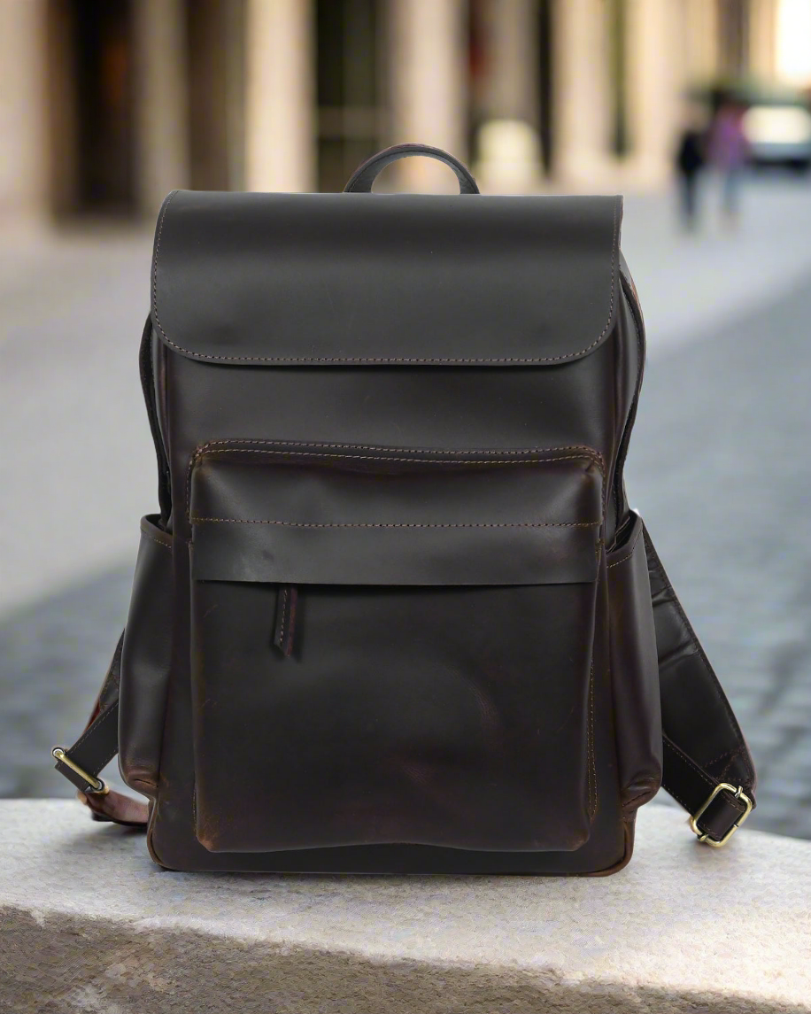 Timeless Elegance: Brown Leather Backpack - Your Perfect Companion. Art: BG-1392 Pack of 25