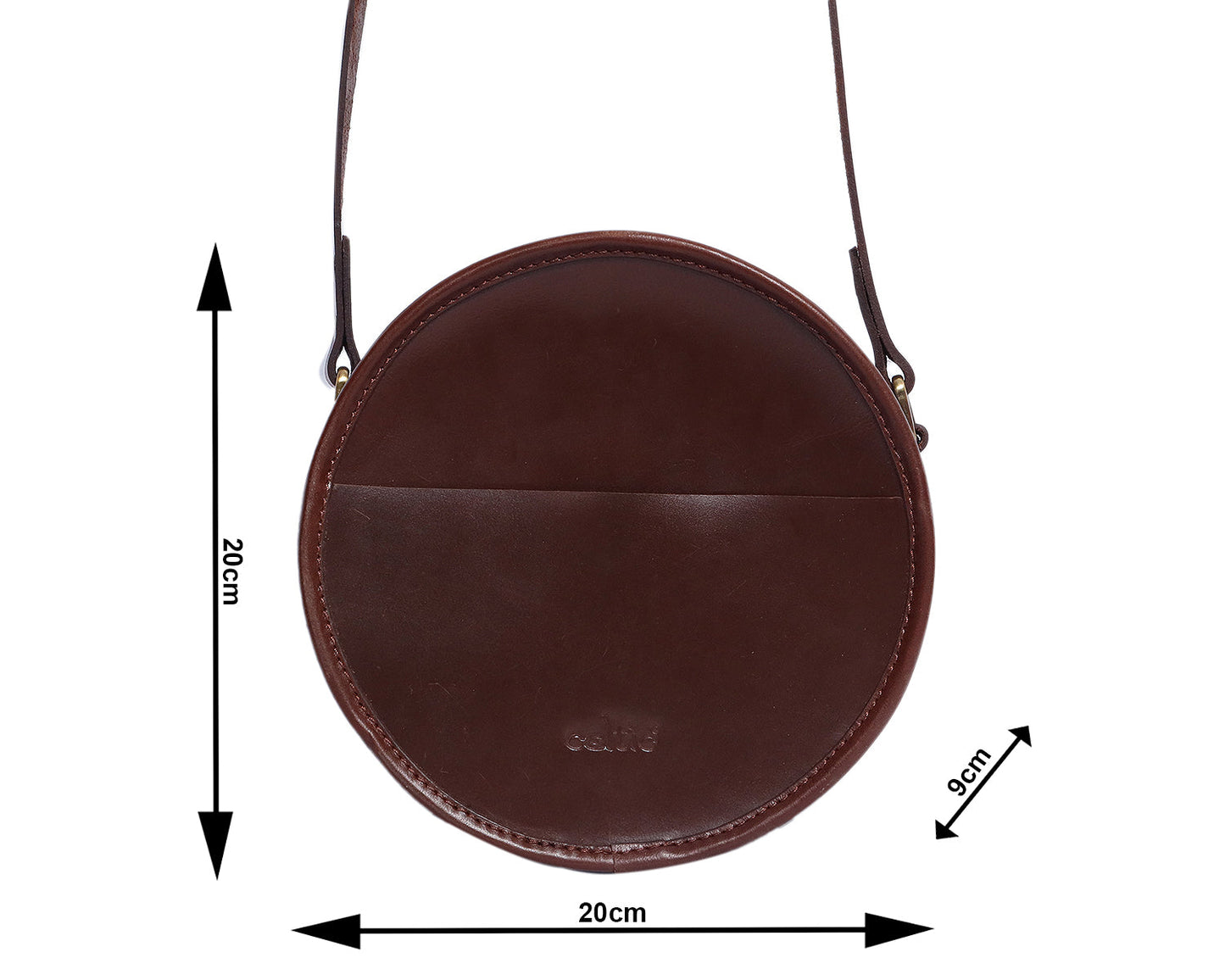 Stylish and Functional Brown Round Sling Bag, Art: BG-1467 Pack of 25
