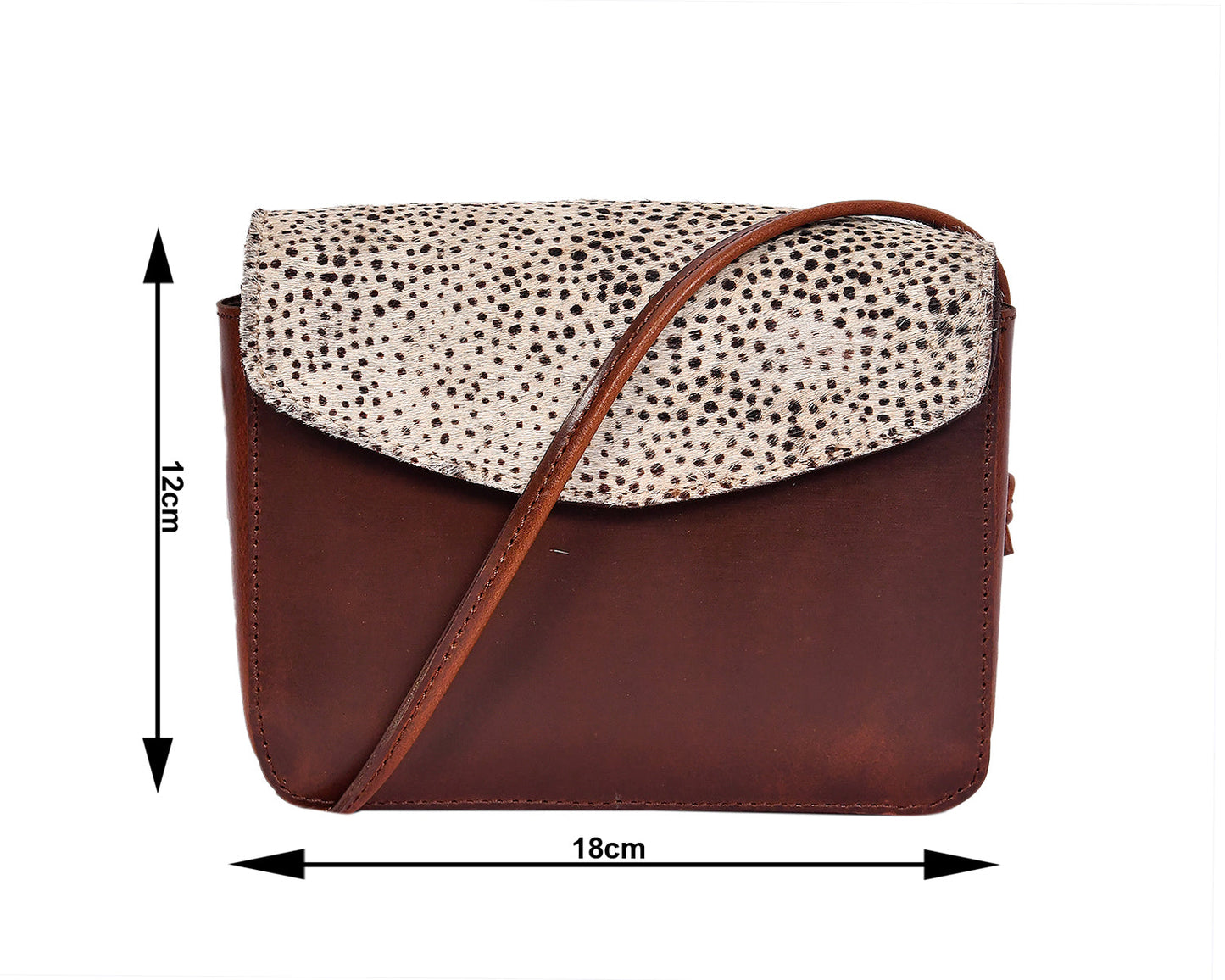 Fashion-forward Sling Bag with Printed Hair on Leather. Art: BG-1446 Pack of 25