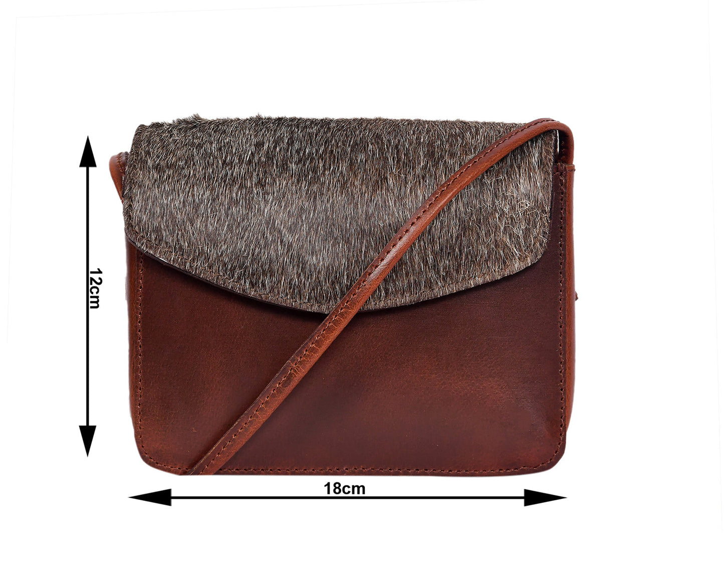 Elevate Your Style with our Grey Hair on Leather Sling Bag. Art: BG-1447 Pack of 25