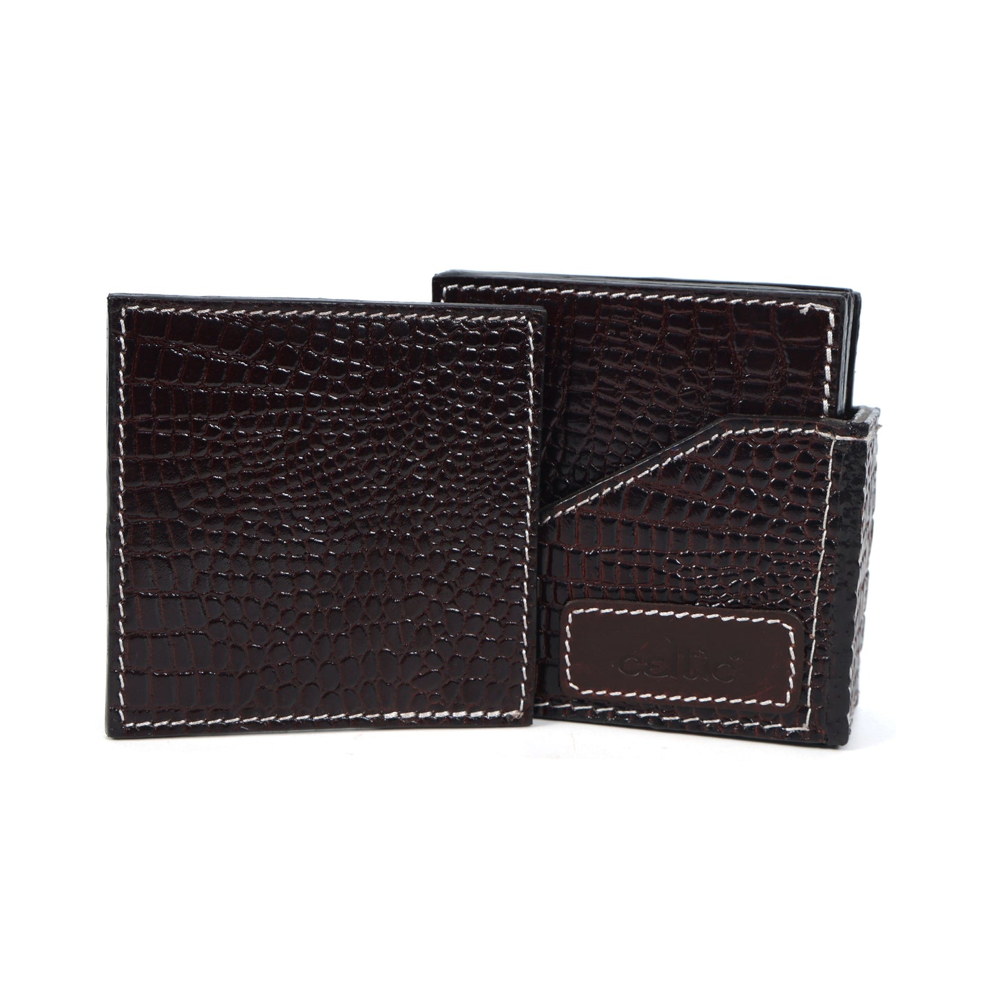 Premium Leather Square Coasters for Office Use – Stylish & Functional Desk Accessory, Art:-LC-02 Pack of 50
