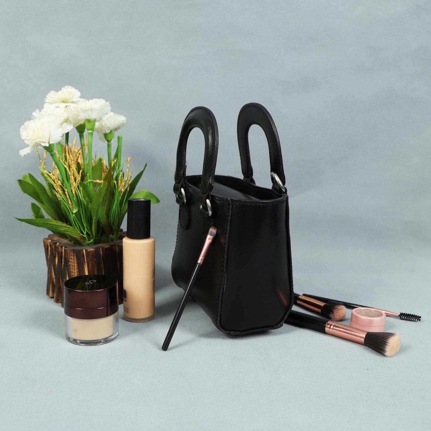 Brown&Black Leather Sling Bag: Elevate Your Urban Style, Art: BG-1569 Pack of 25