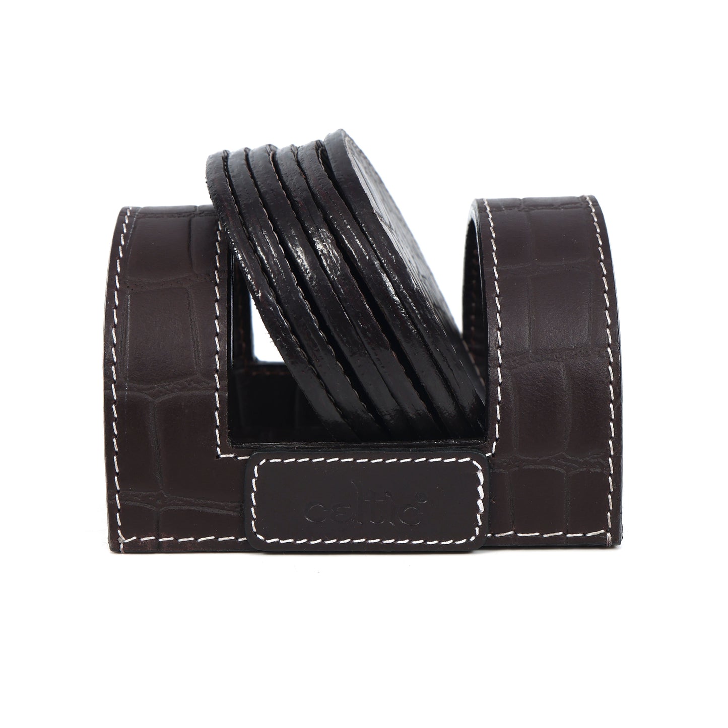 Elegant Leather Coasters for Office Use – Stylish & Durable Desk Accessory  Art: LC-03 Pack of 25