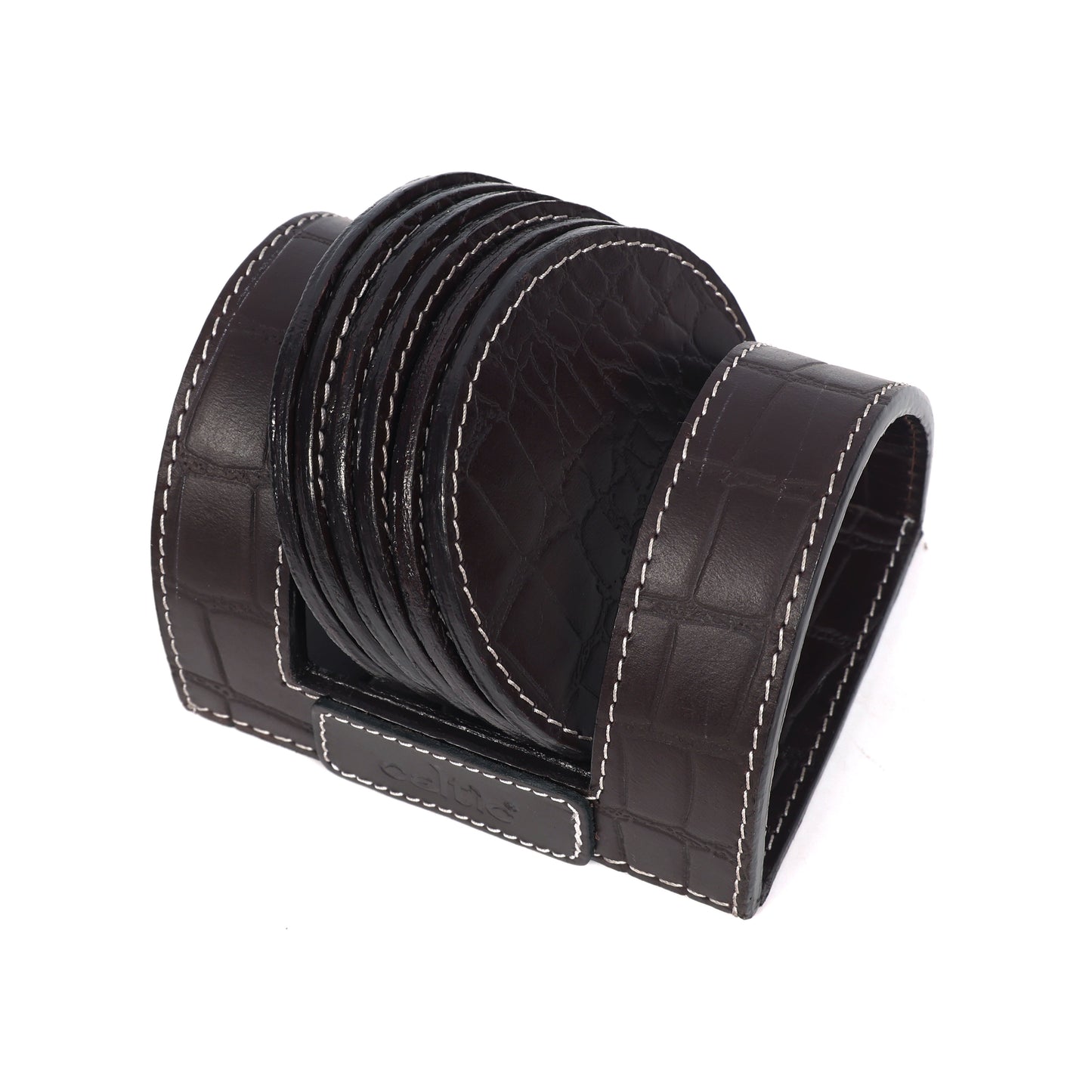 Elegant Leather Coasters for Office Use – Stylish & Durable Desk Accessory  Art: LC-03 Pack of 25
