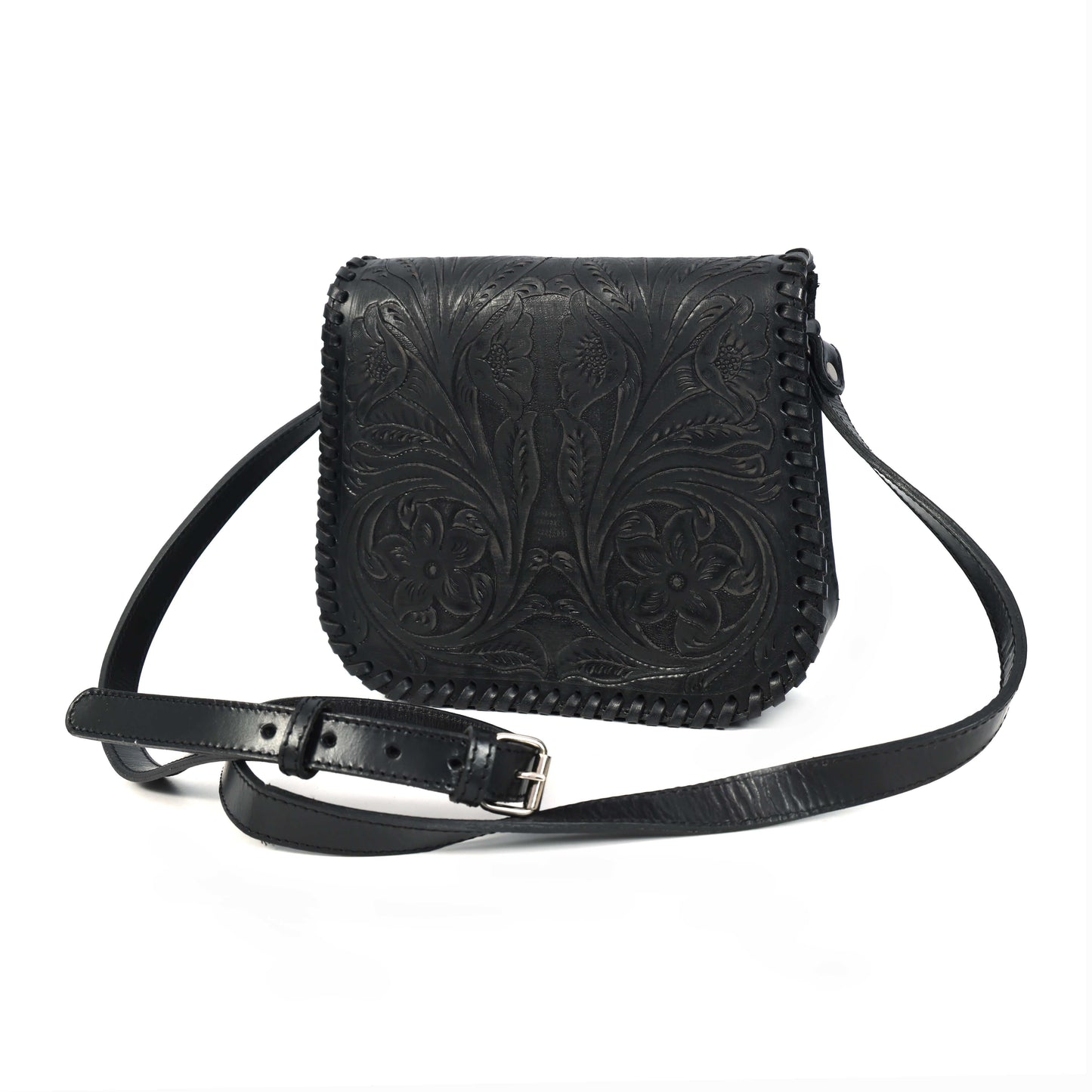 Hand-Carved Leather Sling Bag – Artisan Craftsmanship & Timeless Style. BG-1615 Pack of 25
