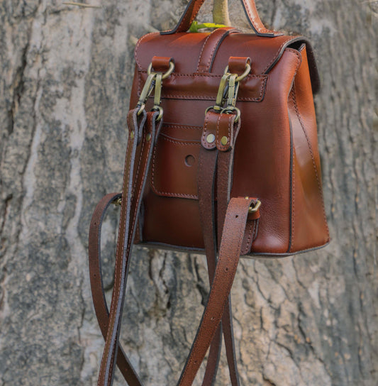 Chic Brown Small Backpack: Elevate Your Style with Fashion and Functionality.  Art: BG-1579 Pack of 25